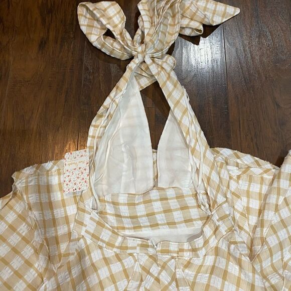 NWT Free People Do The Twist Mini Dress Tea combo Seersucker - Picture 5 of 10